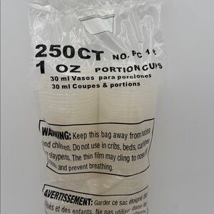 1 oz. Disposable Portion Cups - 250 Pack